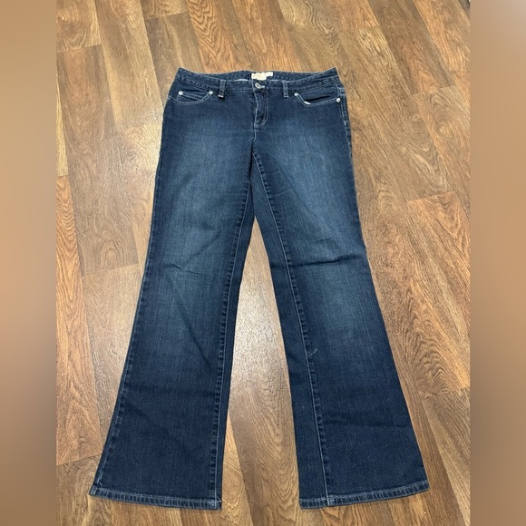 Michael Kors Bootcut Jeans Women's size 10 Dark Wash Blue Stretch Rhinestone - Picture 2 of 10